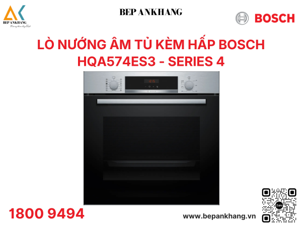 Lò nướng kèm hấp Bosch HQA574ES3 Series 4 - 71L